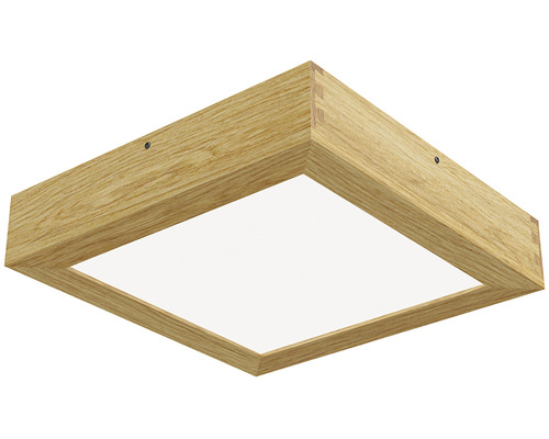 Čtvercové stropní svítidlo s dřevěným rámem