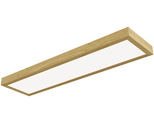 Obdélníkové stropní svítidlo s dřevěným rámem