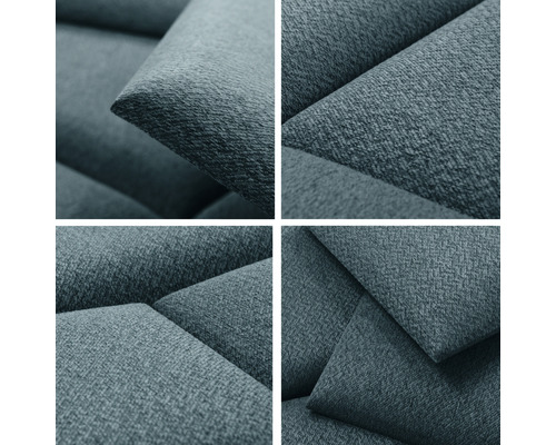 Detailní pohled na kus nábytku s látkovým potahem