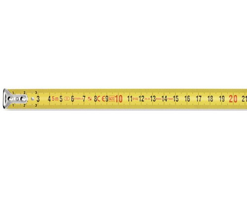 Žlutý svinovací metr do 21 centimetrů