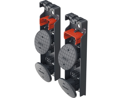 Dva držáky odpadkových košů pro montáž na stěnu