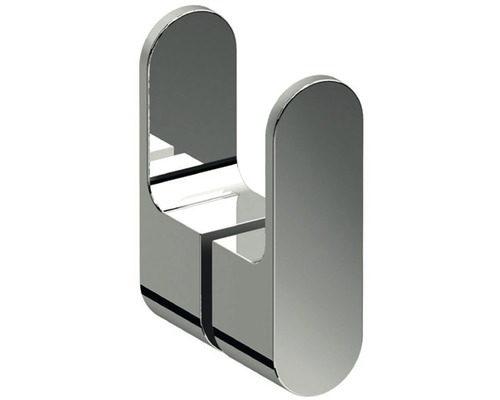 Dvojitý kovový věšák na oděvy pro montáž na stěnu