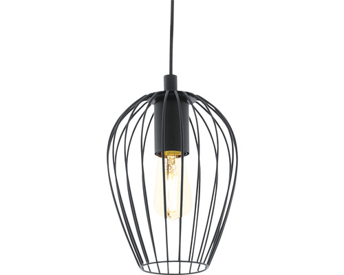 Závěsná lampa s drátěným pletivem a světelným zdrojem