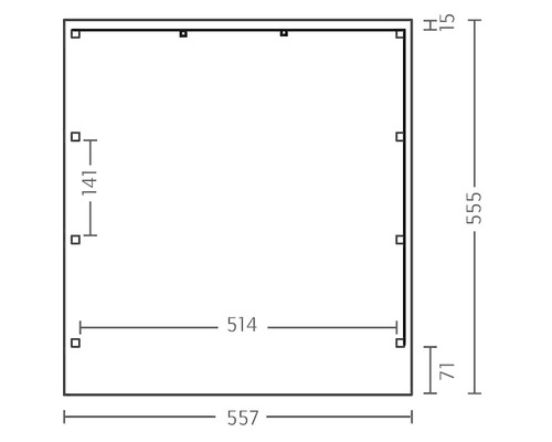 Technický výkres s rozměry