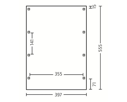 Technický výkres s rozměry
