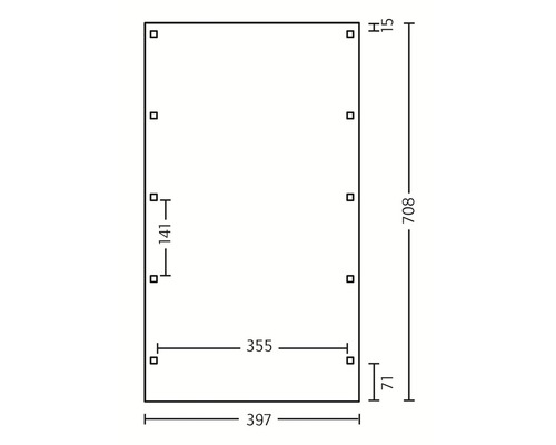 Technický nákres s rozměry produktu