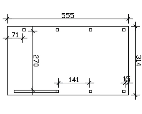 Technický výkres s rozměry