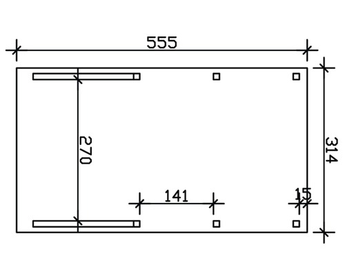 Technický výkres s rozměry v milimetrech