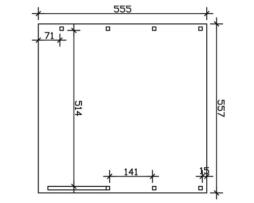 Technický výkres s rozměry.