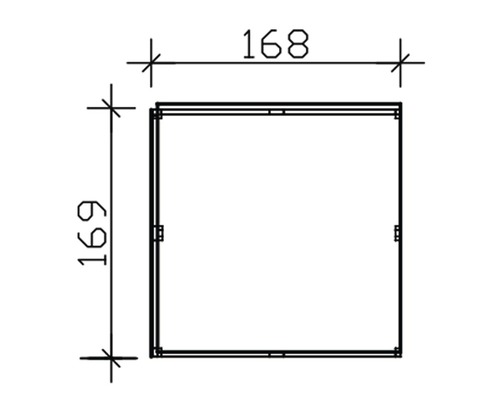 Technický výkres s rozměry 168 a 169
