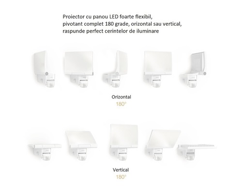 LED noční světlo s flexibilním panelem, otočné horizontálně i vertikálně