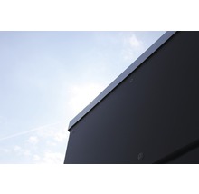Detailní pohled na zahradní box s montážními prvky