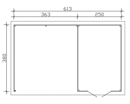 Výkres půdorysu s rozměry