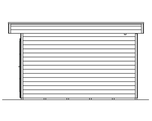 Nákres zahradního domku ze dřeva