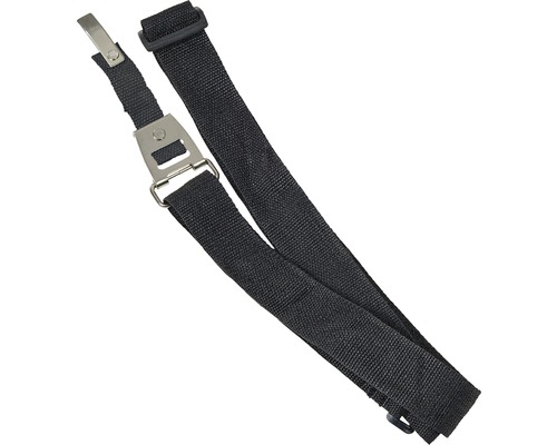Černý popruh s kovovou sponou