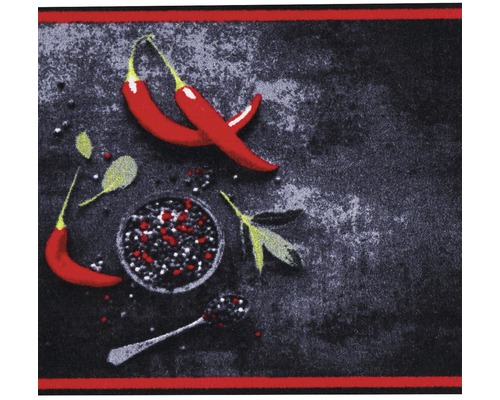 Koberec s motivem chilli, koření a lžíce