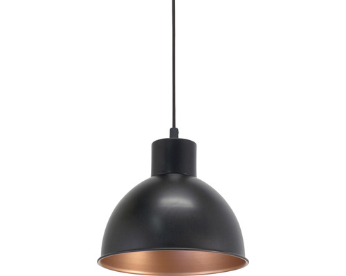 Závěsná lampa s kovovou základnou a stínidlem