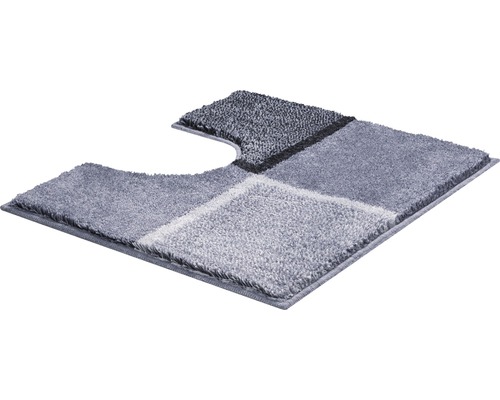Šedá koupelnová předložka s geometrickým vzorem