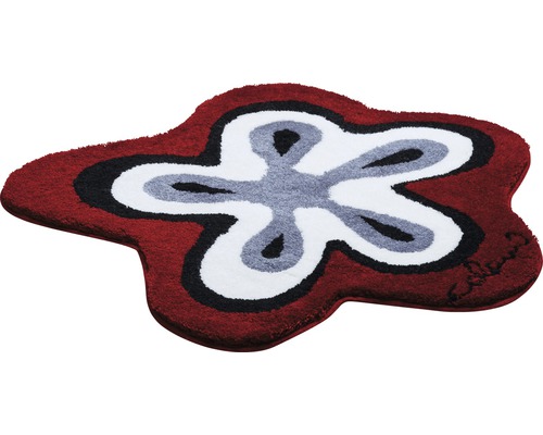 Koberec ve tvaru květu s vícebarevným designem