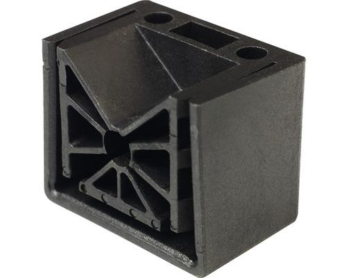 Černý rohový spoj ze syntetického materiálu