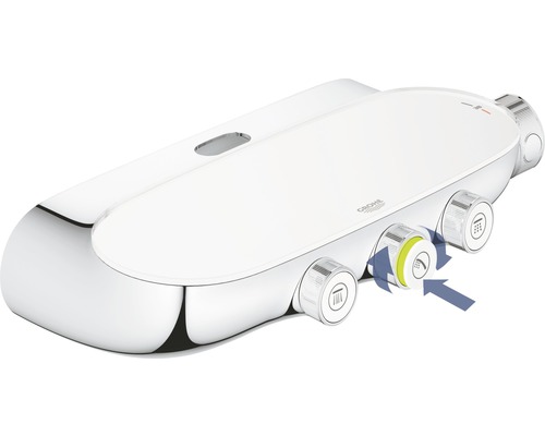 Termostatická sprchová baterie Grohe pro regulaci množství a teploty vody