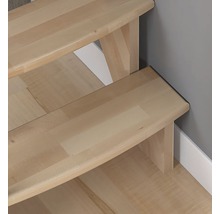 Schodiště Pertura Filia 1/4 stočené dole vpravo šířka 75 cm buk 12 stupňů dřevěné zábradlí