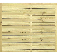 Dřevěný plot Solid lamelový 100 x 180 cm přírodní impregnovaný-thumb-1