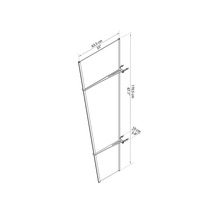 Bočnice Aron Latera 1705 x 635 x 100 mm pro vchodovou stříšku satinato