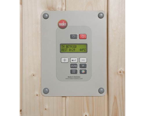 Ovládací panel sauny WEKA pro ovládání světla, teploty a infračervené funkce