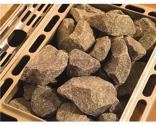 Kameny do sauny v koši