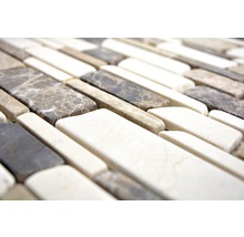 Mozaika z přírodního kamene MOS Brick 295 27,5x30 cm béžová/hnědá-thumb-2