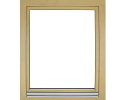 Dřevěný rám okna s rukojetí