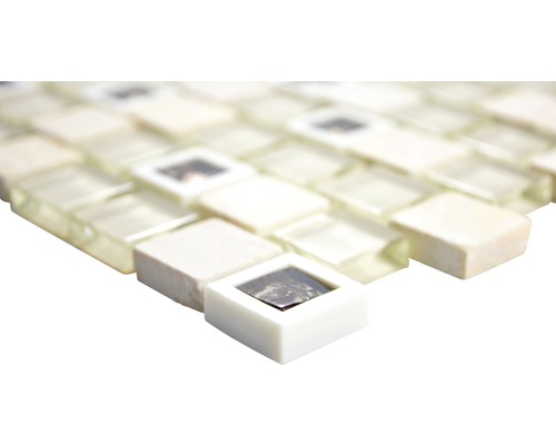 Mozaiková dlaždice ze skla a kamene