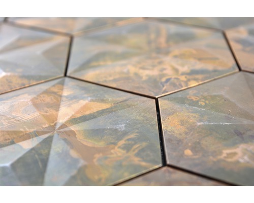 Detail šestiúhelníkových dlaždic se strukturovaným povrchem