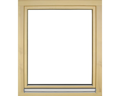 Dřevěný okenní rám s kovovou lištou