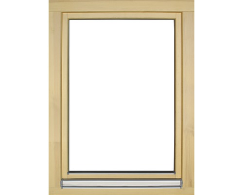 Dřevěný okenní rám s kovovou lištou