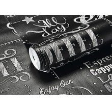 Role černé tapety s motivem kavárny.