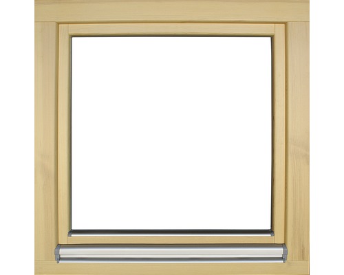 Dřevěný okenní rám s kovovou lištou