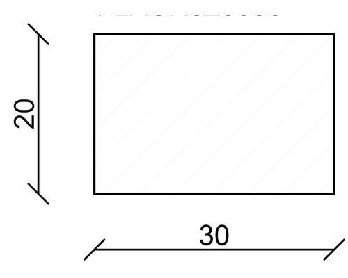 Obrázek desky o rozměrech 20 x 30