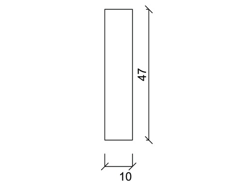 Technický výkres s rozměry 10 a 47