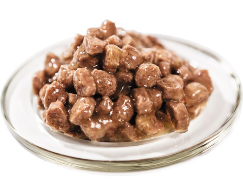 Krmivo pro kočky v želé na skleněném podstavci