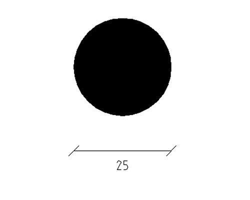 Kruh o průměru 25