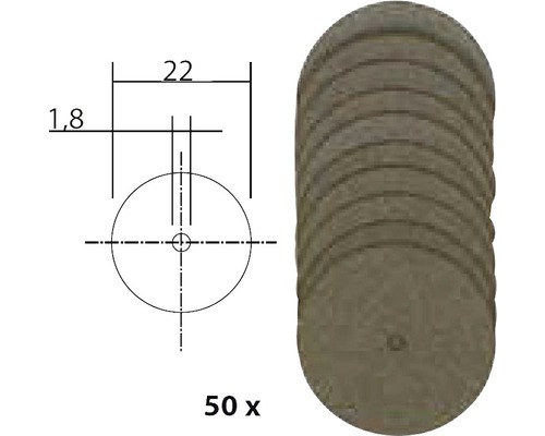 Patky nohou průměr 22 mm, 50 kusů