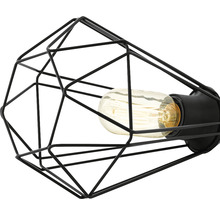 Černé drátěné svítidlo se žárovkou