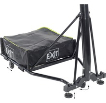 Detailní pohled na přenosný basketbalový stojan s balastní skříní a nastavitelnými nožičkami