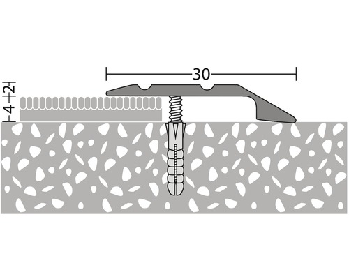 Ilustrace přechodového profilu o rozměrech 30 a 4 plus 2
