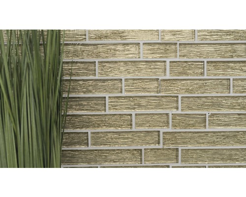 Skleněné obkladové dlaždice s cihlovým designem