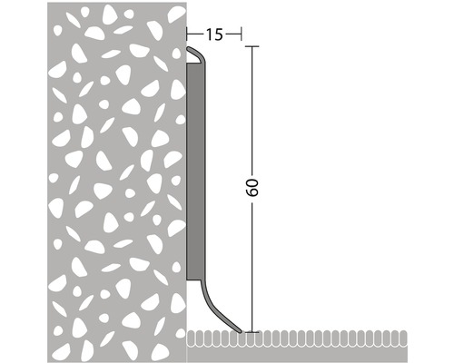 Profilová lišta o rozměrech 15 krát 60 milimetrů