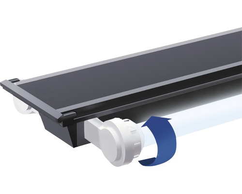 Detailní záběr svítidla s otočným mechanismem