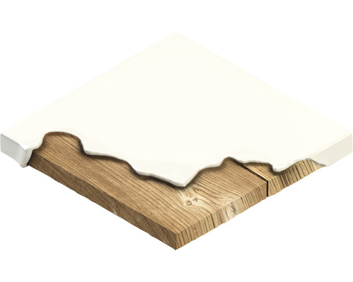 Dřevěná deska s bílým nátěrem